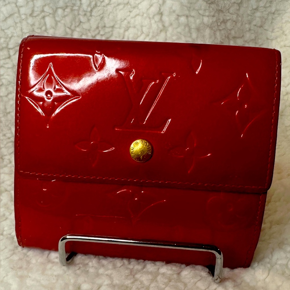 Louis Vuitton Cherry Red Embossed Wallet